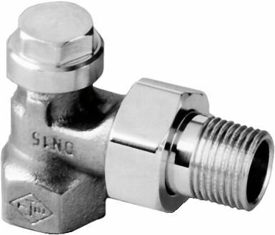 Heimeier Regulux Verschraubung 1/2"E RG vernickelt mit Entleerung 0351-02.000