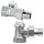 Heimeier Regulux Verschraubung 1/2"D RG vernickelt mit Entleerung 0352-02.000
