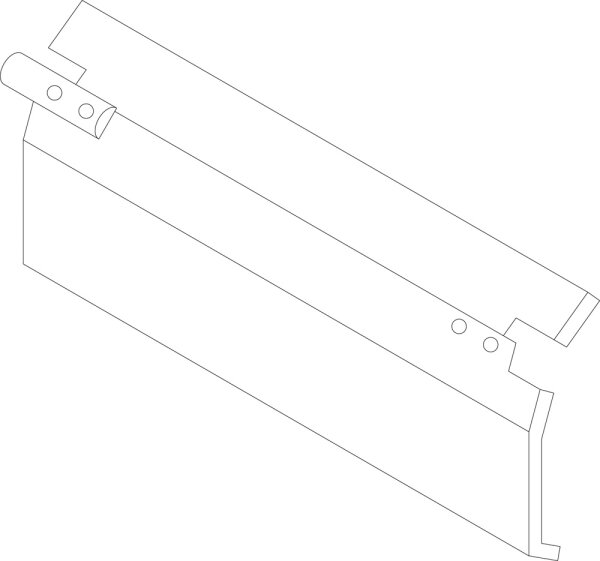 5077162 Klappe 846 mm breit 10 Glieder Buderus Ersatzteil