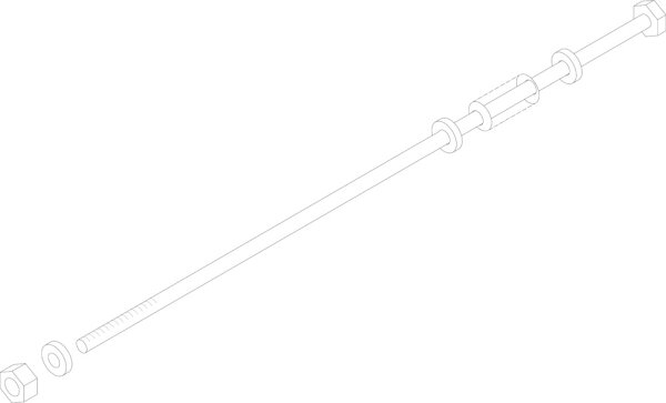 5127904 Ankerstange M12x865 mit Kopf kpl Ersatz Buderus Ersatzteil