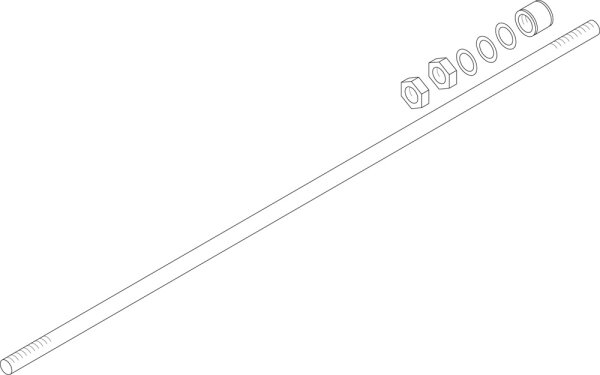 5526040 Ankerstange M16x1675 kpl Ersatz Buderus Ersatzteil