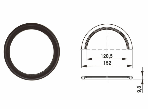 63043454 Dichtring 120x152x10mm everp Buderus Ersatzteil