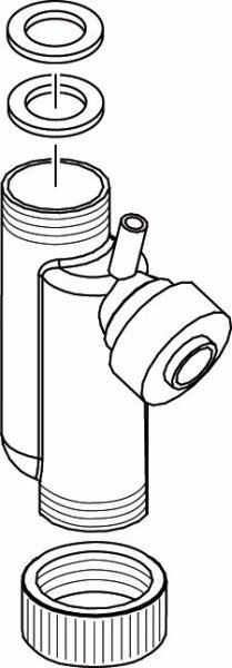 63044166 Siphon 50mm Sperrhöhe everp Buderus Ersatzteil