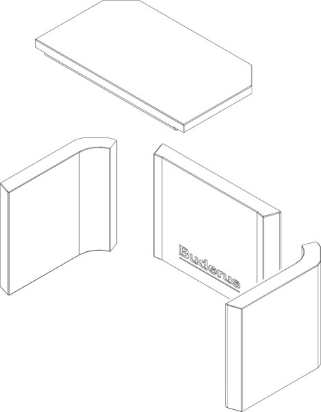 7736600749 Set Brennraumauskleidung oben everp Buderus Ersatzteil