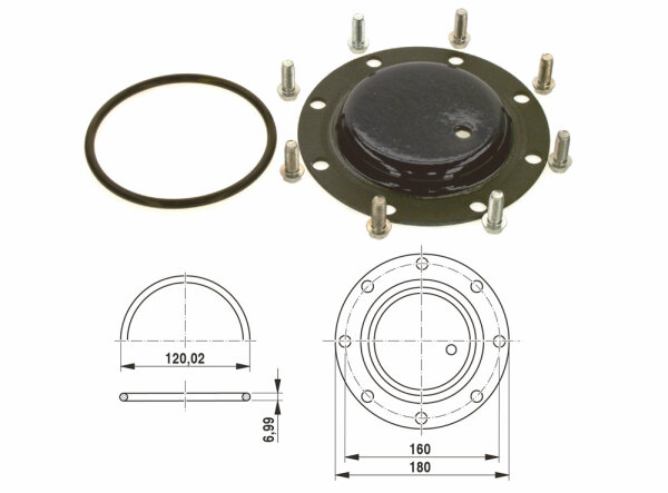 7747004739 Handlochdeckel DN120 für Anode everp Buderus Ersatzteil
