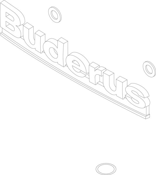 8718583088 Geräteschild "Buderus" everp Buderus Ersatzteil