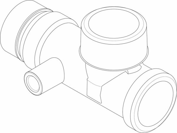 8718595434 T-Stück G11/2 mit Muffe G1/4 RL everp Buderus Ersatzteil