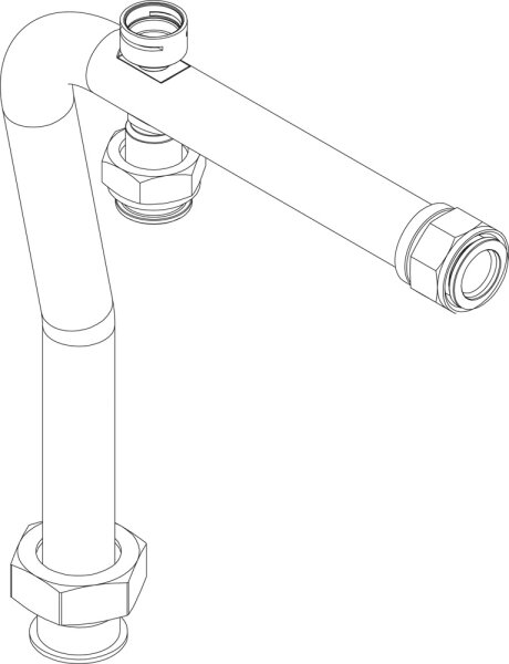 87186460200 Rohr 3-Wege-Ventil-Wärmetauscher Buderus Ersatzteil