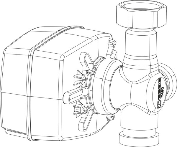 87186690110 Ventil mit Motor Buderus Ersatzteil