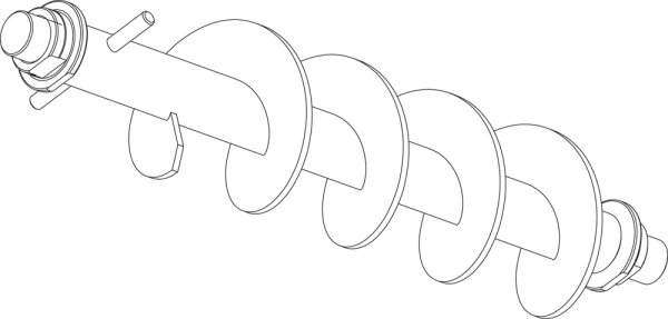 8732919588 Förderschnecke mit Buchsen everp. Buderus Ersatzteil