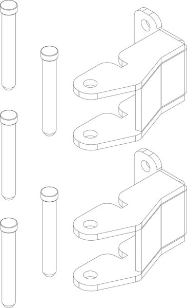 8732920395 Scharniere für Glastür mit Bolzen everp. Buderus Ersatzteil