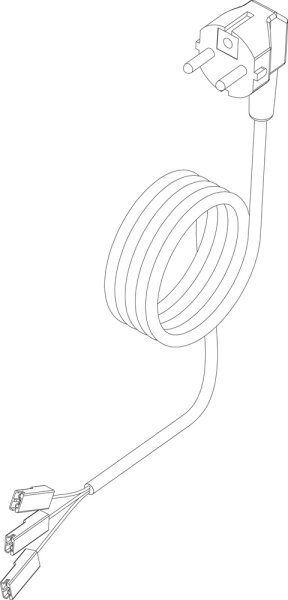 8732920402 Netzkabel mit Stecker everp. Buderus Ersatzteil