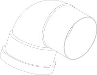 8732920418 Bogen 90° Abgasventilator everp. Buderus...