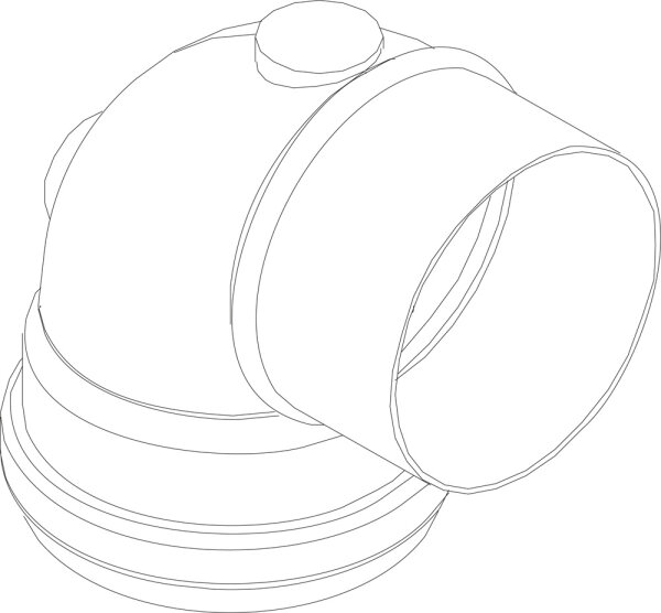8732920430 Bogen 90° Zuluft everp. Buderus Ersatzteil