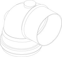 8732920430 Bogen 90° Zuluft everp. Buderus Ersatzteil