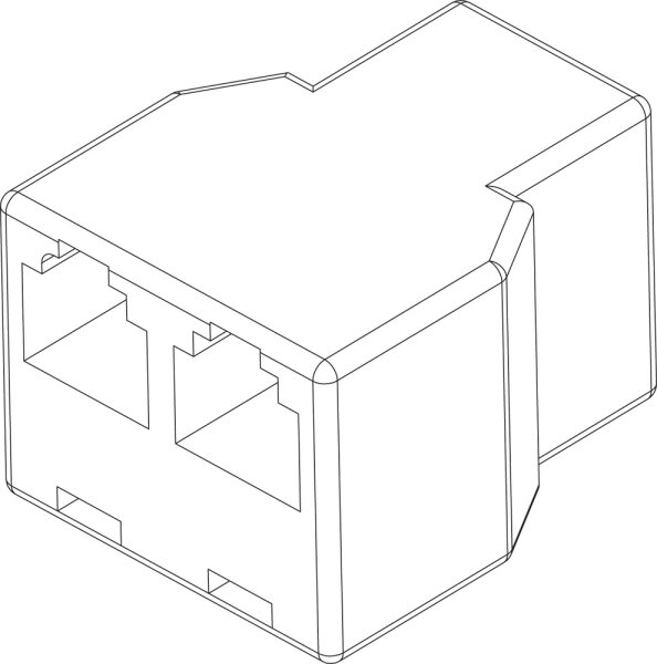 8732922632 Adapter RJ12 6P6C 2F-1F Buderus Ersatzteil