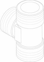 8733703243 T-Stück G 1" Buderus Ersatzteil