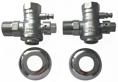 Buderus Wartungshahn Set 3/4 Unterputz 7738112296