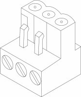 87377022920 Anschlussklemme 3-pol gelb Buderus Ersatzteil