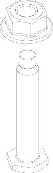 8737709304 Mutter M6 + Schraube M6x30-5.8 Buderus Ersatzteil