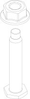 8737709304 Mutter M6 + Schraube M6x30-5.8 Buderus Ersatzteil