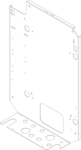8738104750 Montageanschlussplatte 24kW Buderus Ersatzteil