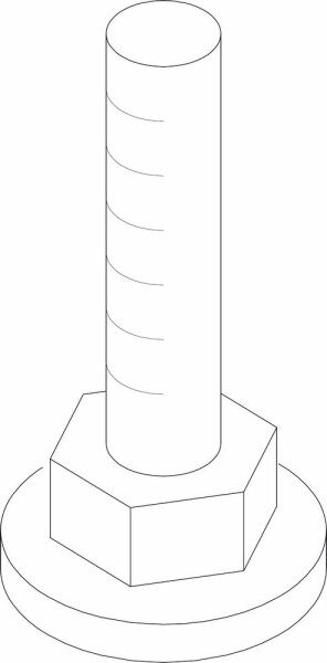 8738203234 Stellfuß M10 X 68 Buderus Ersatzteil