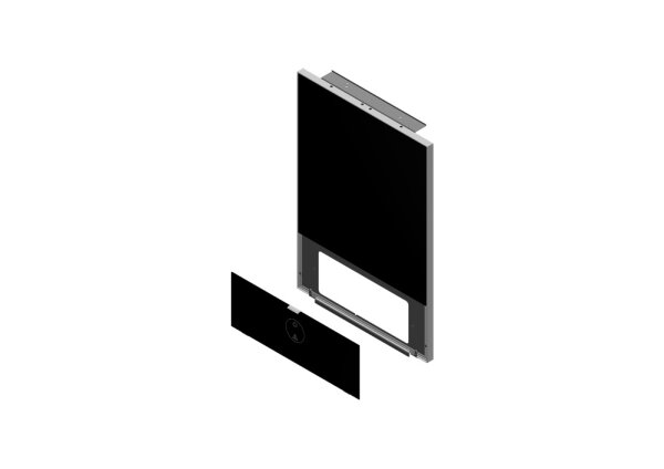 8738723452 Vorderwand + Klappe (Set) BU schwarz Buderus Ersatzteil