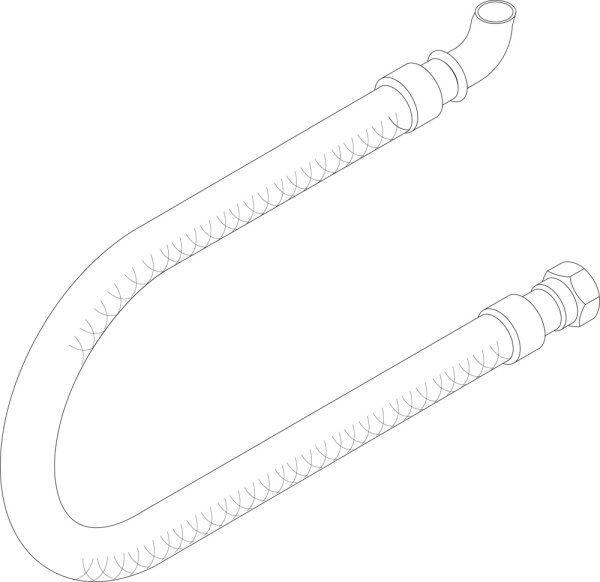 8738800607 Flexschlauch 1" 1m Buderus Ersatzteil
