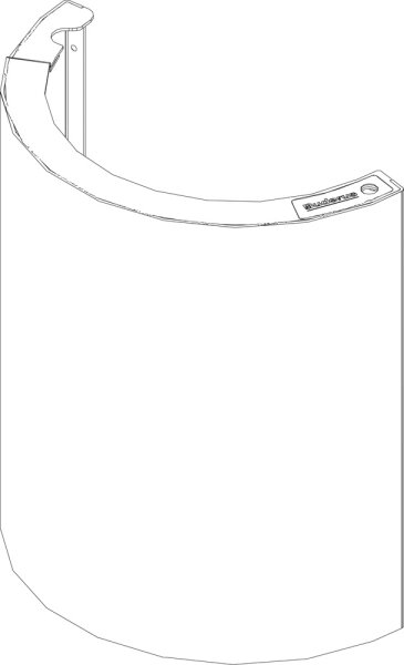 8738803792 Frontbl. unten ecru Columna everp. Buderus Ersatzteil