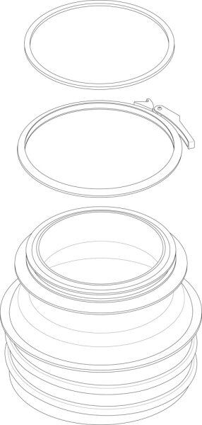 8738804982 RLU-Adapter DN160 everp Buderus Ersatzteil