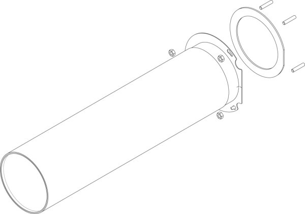 8738804988 Brennstab d114,8 - L465,4 (250KW) everp Buderus Ersatzteil