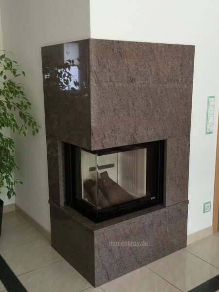 Kamineinsatz T6 mit eckiger Verglasung Seitenscheibe links 6 kW