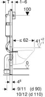 Geberit Duofix Basic WC-Element mit Delta UP-Spülkasten 120mm BH 1120mm UP100