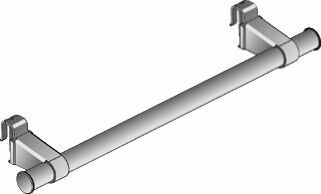 Flamco Handtuchhalter 600mm lg, Standardfarbe für Flachheizkörper