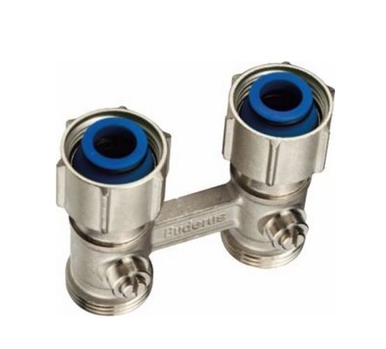 Buderus Logafix Hahnblock ECK G3/4"xG3/4" AG, o.Vorein.