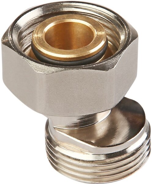 S-Stück IG 3/4 x AG 3/4 Eurokonus Messing vernickelt