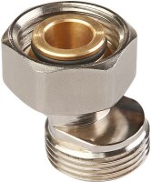 S-Stück IG 3/4 x AG 3/4 Eurokonus Messing vernickelt