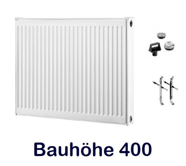 Buderus C-Profil Typ 33 Bauhöhe 400 mm Baulänge 2000 mm Logatrend Flachheizkörper inkl. Halterungen