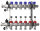 Buderus Heizkreisverteiler Fußbodenheizung Edelstahl Durchflussmengenmesser #1 HVE/7 - 7 Heizkreise - Baulänge 445 mm