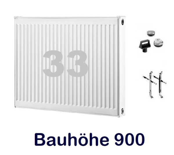 Buderus C-Profil Kompaktheizkörper Typ 33 Bauhöhe 900 mm