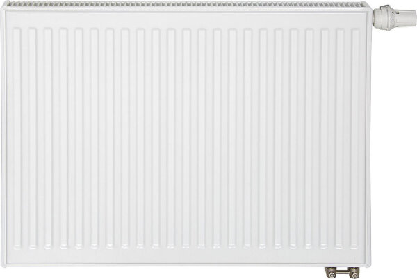 Profilheizkörper PLATTELLA V6 L Standardanschluss 6-fach, Typ 21/400/700, Farbe weiß RAL 9016