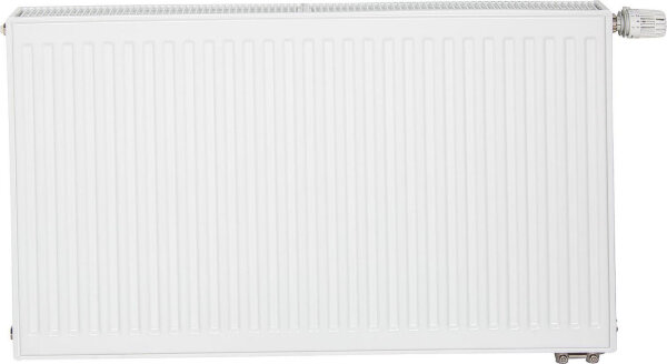 Profilheizkörper PLATTELLA V6 L Standardanschluss 6-fach, Typ 33/500/600, Farbe weiß RAL 9016