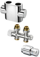 DITECH Ventil-Anschlussset m Therm.-Kopf Durchgangsform...