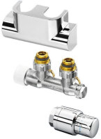 DITECH Ventil-Anschlussset m Therm.-Kopf Winkelform...