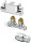 DITECH Ventil-Anschlussset m Therm.-Kopf Winkelform verchromt