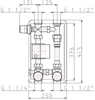 DITECH Rücklaufanhebung m Pumpe Yonos Para 25/6 m Isol. DN25