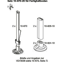 FW Standfix-Standkonsolen-Satz 870-BUD mit 2 Standrohren...