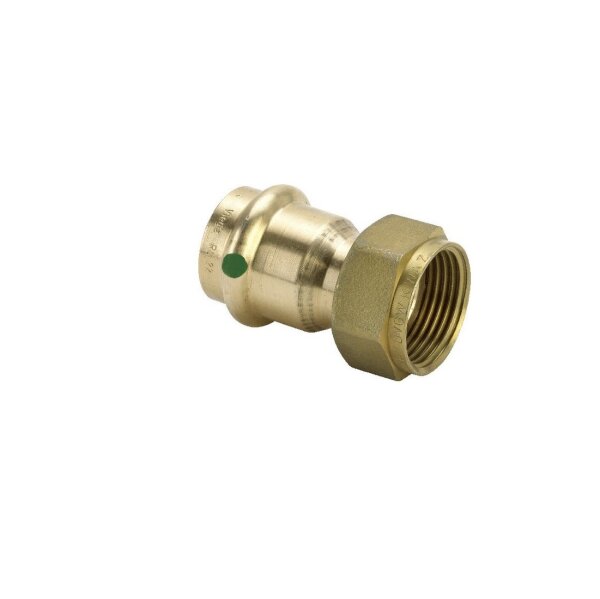 Viega halbe Verschraubung flachdichtend SANPRESS aus Rotguss 2263 Pressfitting